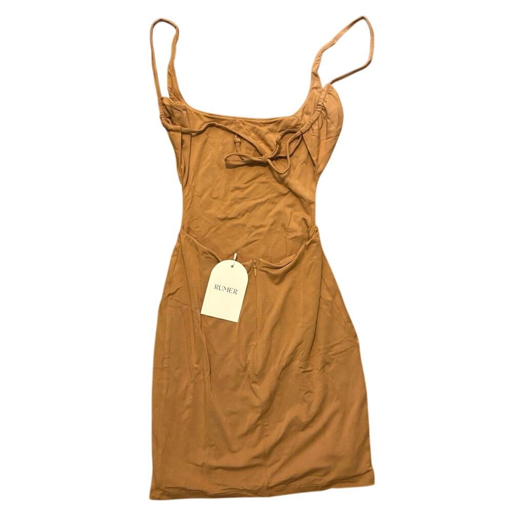 NWT Rumer Gia Mini Dress In Caramel Size Small - Picture 8 of 10